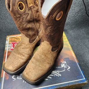 Durango Flirt Western Boots Womens 7.5 Brown Leather Square Toe RD3572